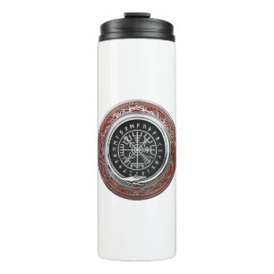 [200] Vegvisir - Viking Silver Magic Runic Compass Thermosbecher