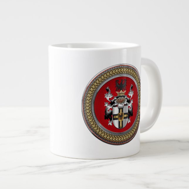 [200] Wappen-Teutonenkleid Jumbo-Tasse (Vorderseite Rechts)