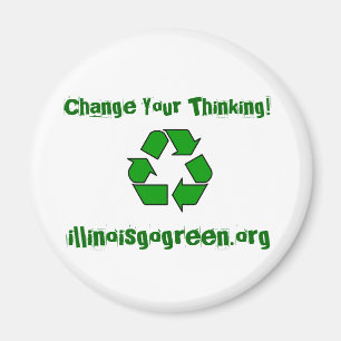 200px-Recycle001.svg, ändern Ihr Denken! , IL… Magnet
