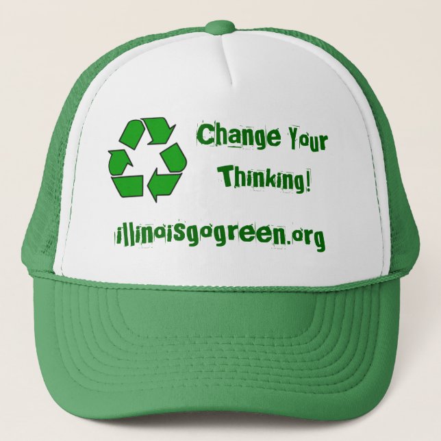 200px-Recycle001.svg, illinoisgogreen.org, Chan… Truckerkappe (Vorderseite)