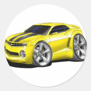 2010-11 Camaro Gelb-Schwarz-Auto Runder Aufkleber