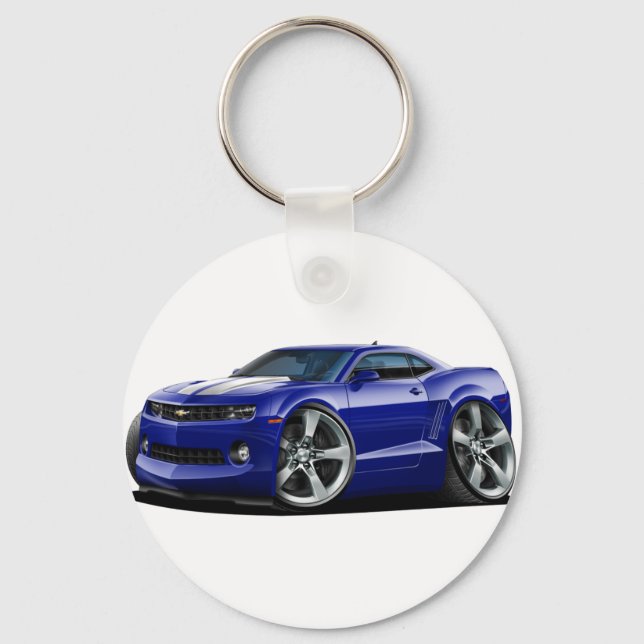 2010-12 Camaro Blauweißer Wagen Schlüsselanhänger (Vorderseite)