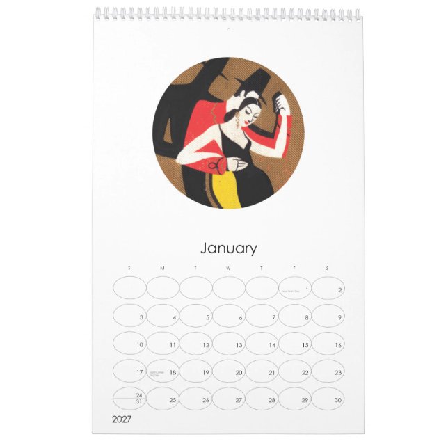 2010-2011 ART DECO KALENDER (Jan 2027)