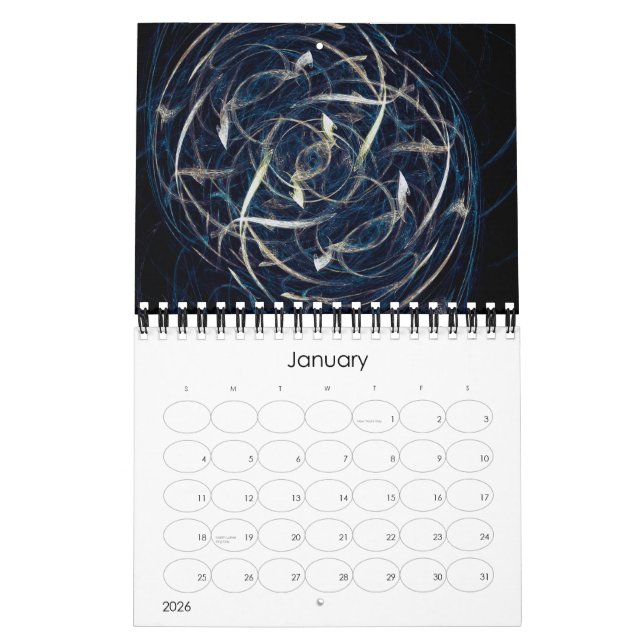 2010 abstrakter Kalender (Jan 2026)