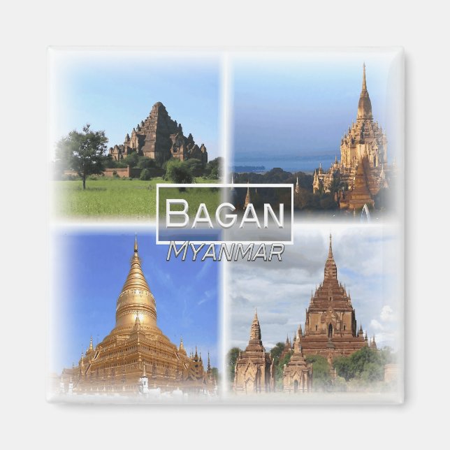 2010 Asien, Myanmar, Bagan, Kühlschrank Magnet (Vorne)