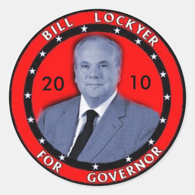 2010 Bill Lockyer Round Stickers (Vorderseite)