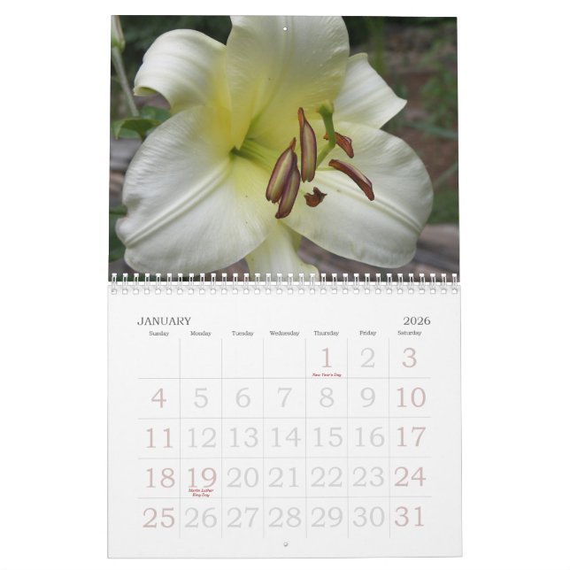 2010 Blumen Kalender (Jan 2026)