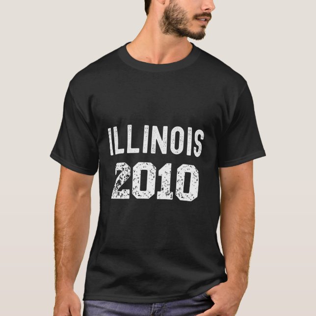2010 Illinois Jahr Staat Erinnerungen T-Shirt (Vorderseite)