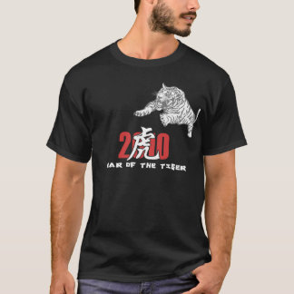 2010-jährig vom Tiger-Schwarzen T-Shirt