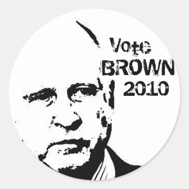 2010 Jerry Brown Round Stickers (Vorderseite)