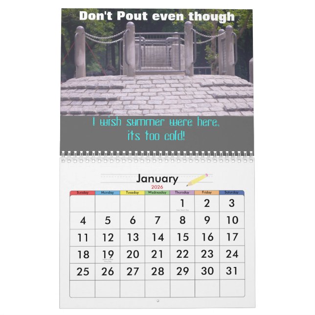 2010 schmollen Sie nicht - humorvolles für Kinder! Kalender (Jan 2026)