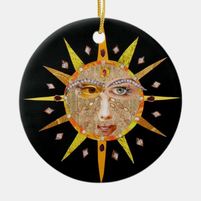 2010 Sun-Mandala-Verzierung Keramikornament (Vorne)