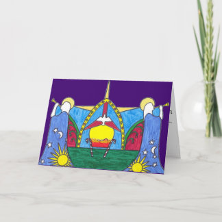 2010 Weihnachtskarte blauer Boden Feiertagskarte