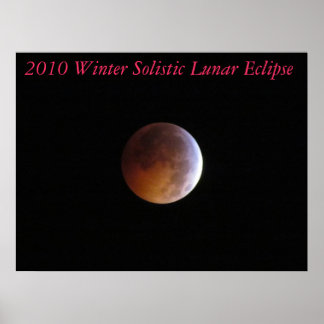 2010 Winter Solistic Lunar Eklipse Canvas Print Poster