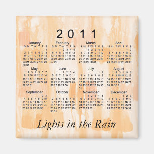 2011 Abstract Mini Kalender Magnet