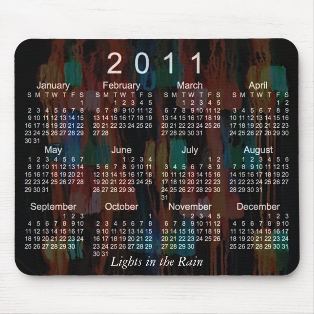 2011 abstrakter Kalender Mousepad (Vorne)