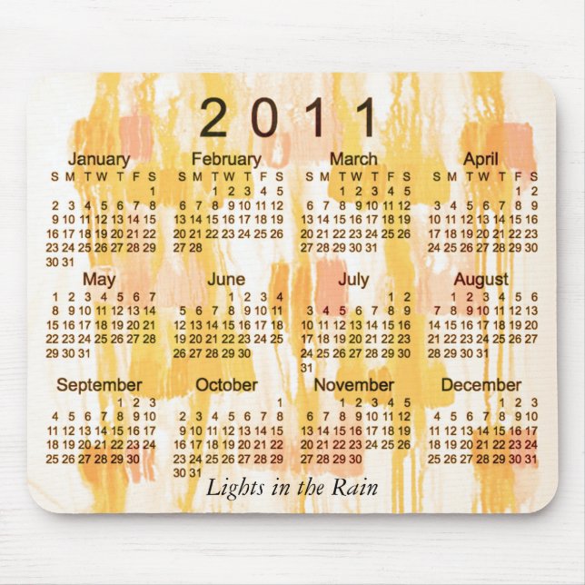 2011 abstrakter Kalender Mousepad (Vorne)