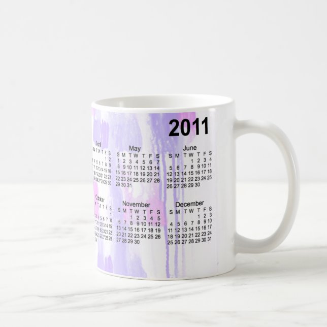 2011 abstrakter Kalender Tasse (Rechts)
