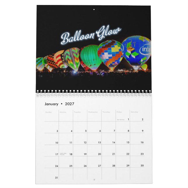 2011 Albuquerque, Nanometer-Ballon-Festival Kalender (Jan 2027)