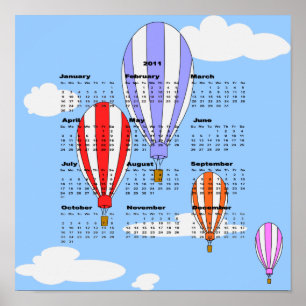 2011 Ballon-Kalenderposter Poster