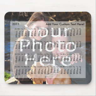 2011 Calendar Custom Foto Mousepad Hinzufügen Ihre