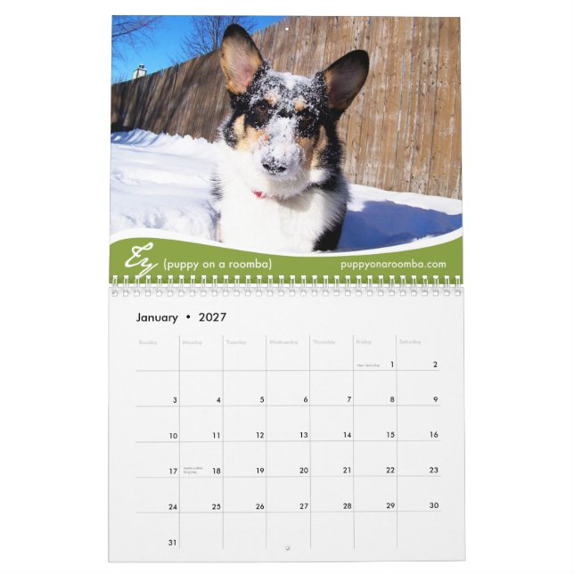2011 Corgis-(mit Blogs) Wandkalender (Jan 2027)