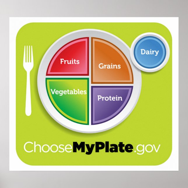 2011 Food Pyramid Choose My Plate poster (Vorne)