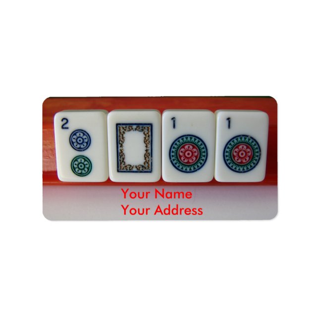 2011 Mah-Jongg Adressaufkleber (Vorne)