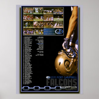 2011 Saison - Fort Campbell Falcon Poster