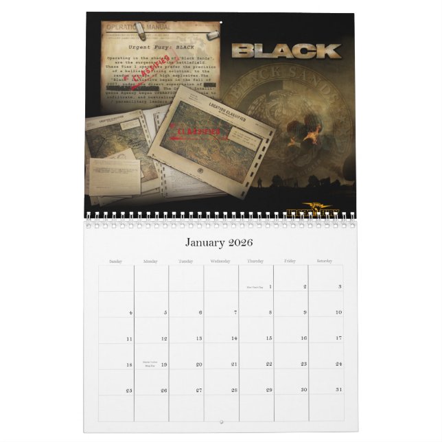 2012 - 6 Jahre Gaming - Klassisches Grid Kalender (Jan 2026)