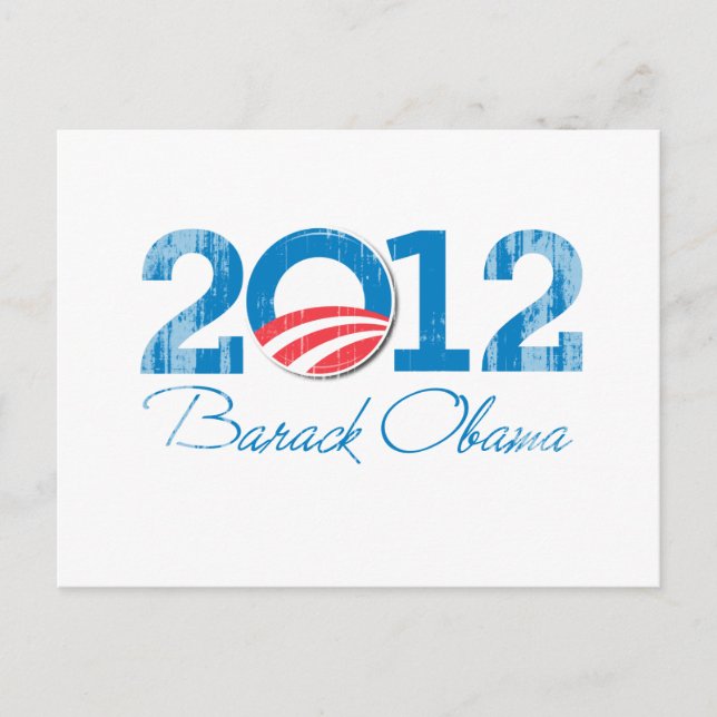 2012 - Barack Obama - Vintag.png Postkarte (Vorderseite)