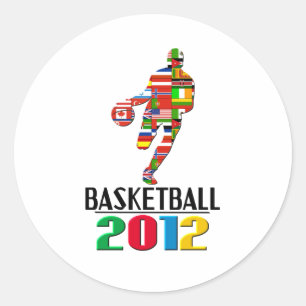 2012: Basketball Runder Aufkleber
