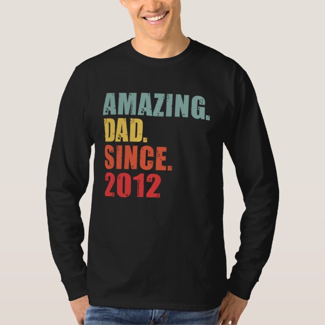 2012 Erstaunlicher Vater seit 2012 T-Shirt (Vorderseite)