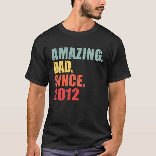 2012 Erstaunlicher Vater seit 2012 T-Shirt (Vorderseite)