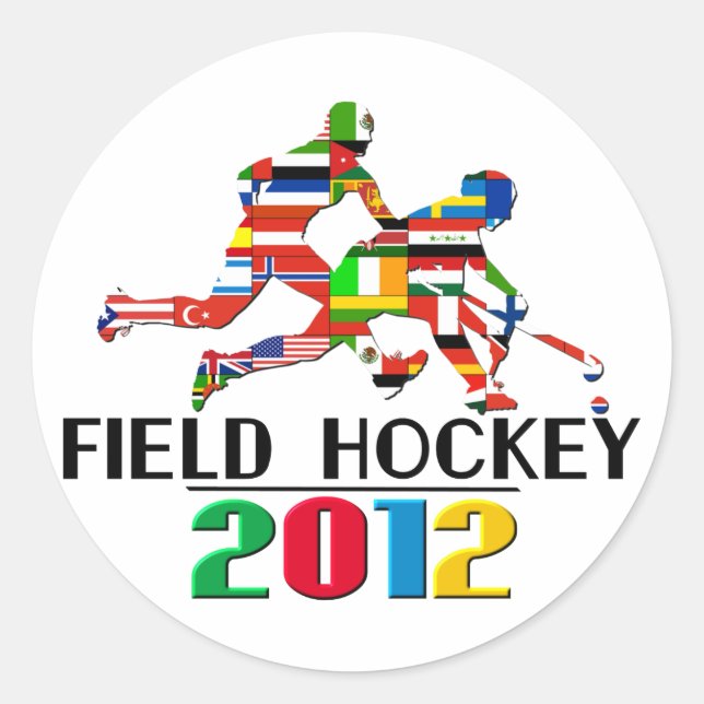2012: Feldhockey Runder Aufkleber (Vorderseite)