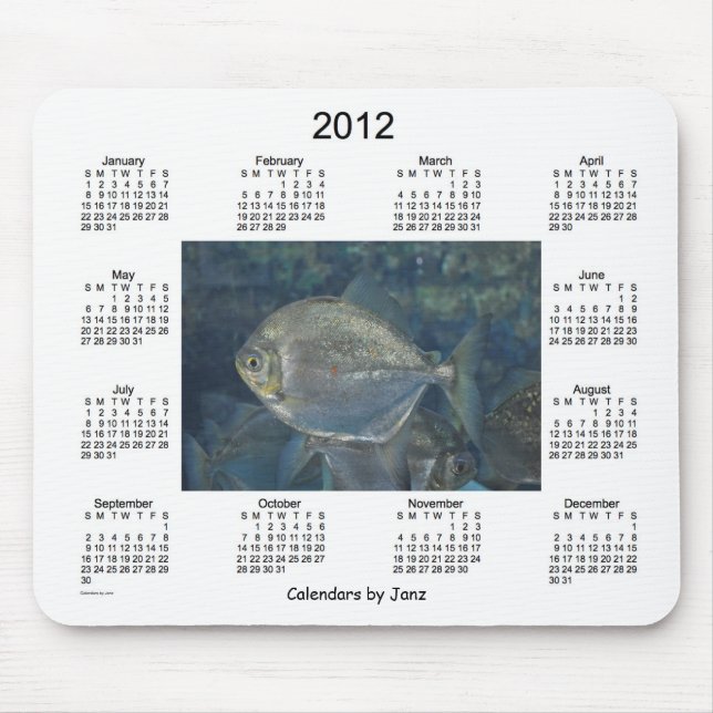 2012 Fisch-Kalender Mousepad (Vorne)