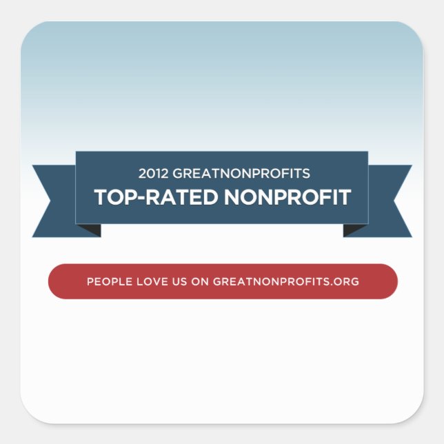 2012 GreatNonprofit Top-Rated Award Stickers (Vorderseite)