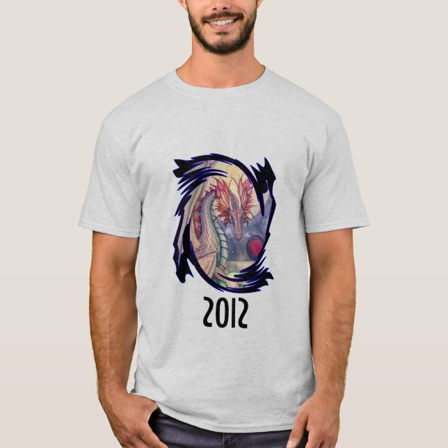 2012 Jahr der Dragon Fantasy Art T-Shirt (Vorderseite)