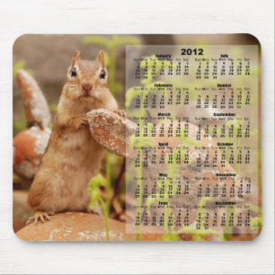 2012 Kalender - niedlicher Chipmunk Mousepad