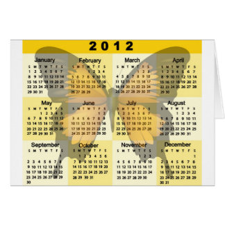 2012 Kalender-Schmetterlingsdruck