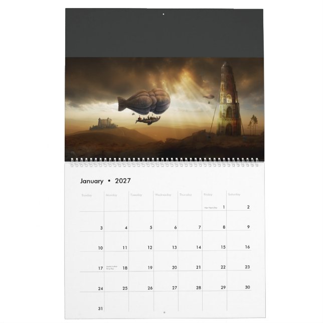 2012 Mysteriöse Geschichten (1) - Großer Wall Cale Kalender (Jan 2027)
