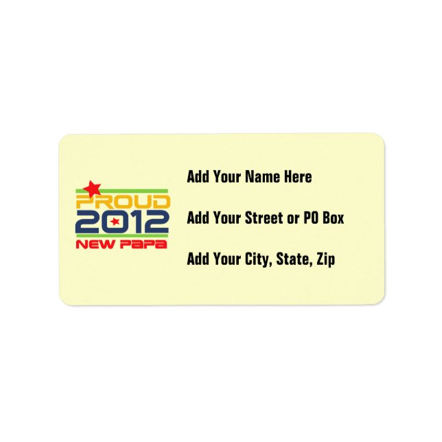 2012 Papa-T - Shirt und Geschenke Adressaufkleber (Vorne)