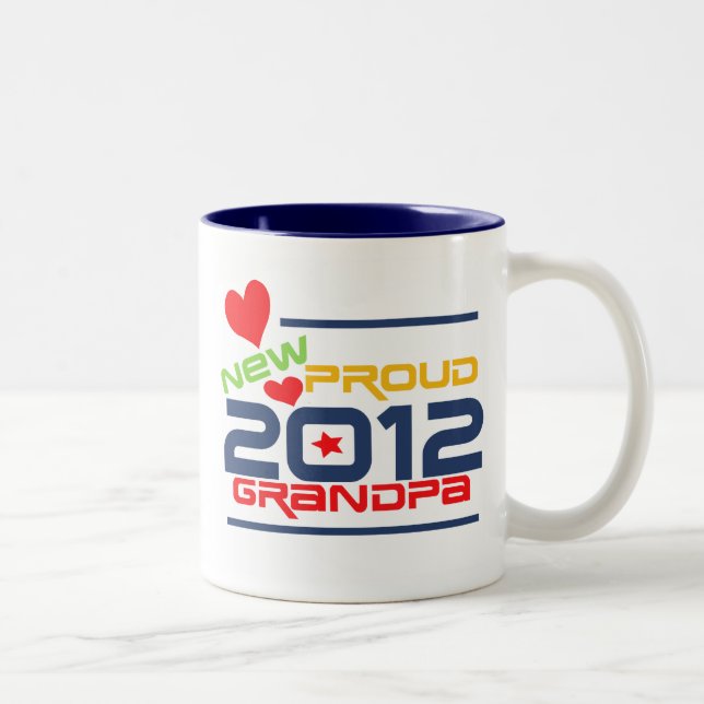 2012 Proud Grandpa T-shirts and Gifts Zweifarbige Tasse (Rechts)