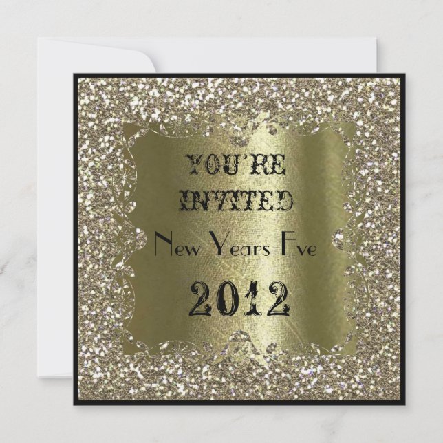 2012 SILVESTER Gold Einladung (Vorderseite)
