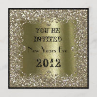 2012 SILVESTER Gold Einladung