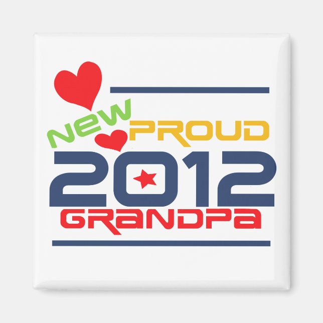 2012 stolze Großvater-T-Shirts und Geschenke Magnet (Vorne)