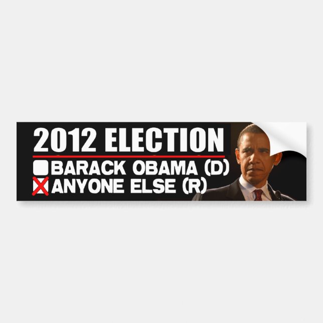 2012 Wahl - AntiObama Autoaufkleber (Vorne)