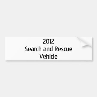 2012Search und RescueVehicle Autoaufkleber