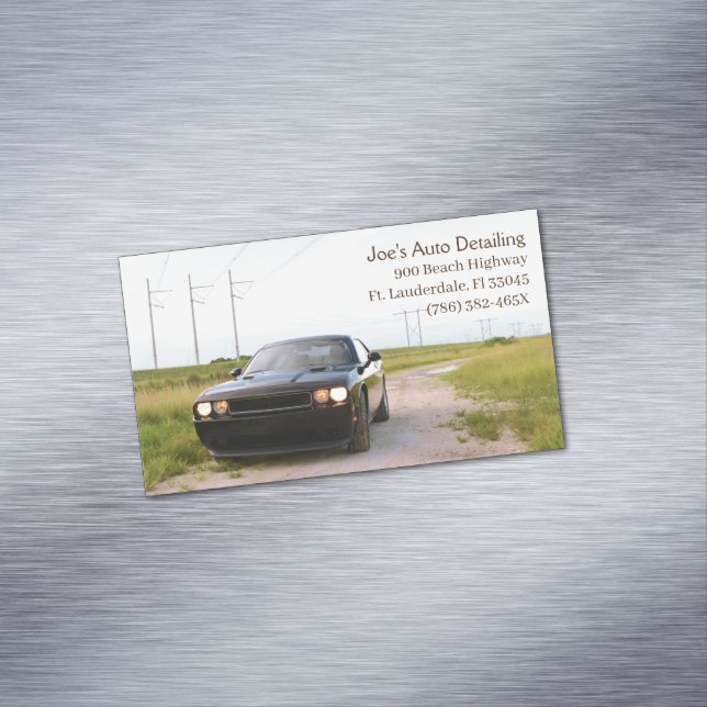 2013 Black American muscle Car Automotive Magnetische Visitenkarte (Beispiel)