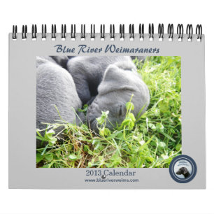 2013 Blau-Fluss Weimaraners Kalender